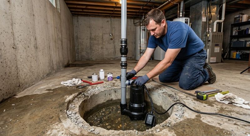 Basement Drainage Installation in Framingham, MA